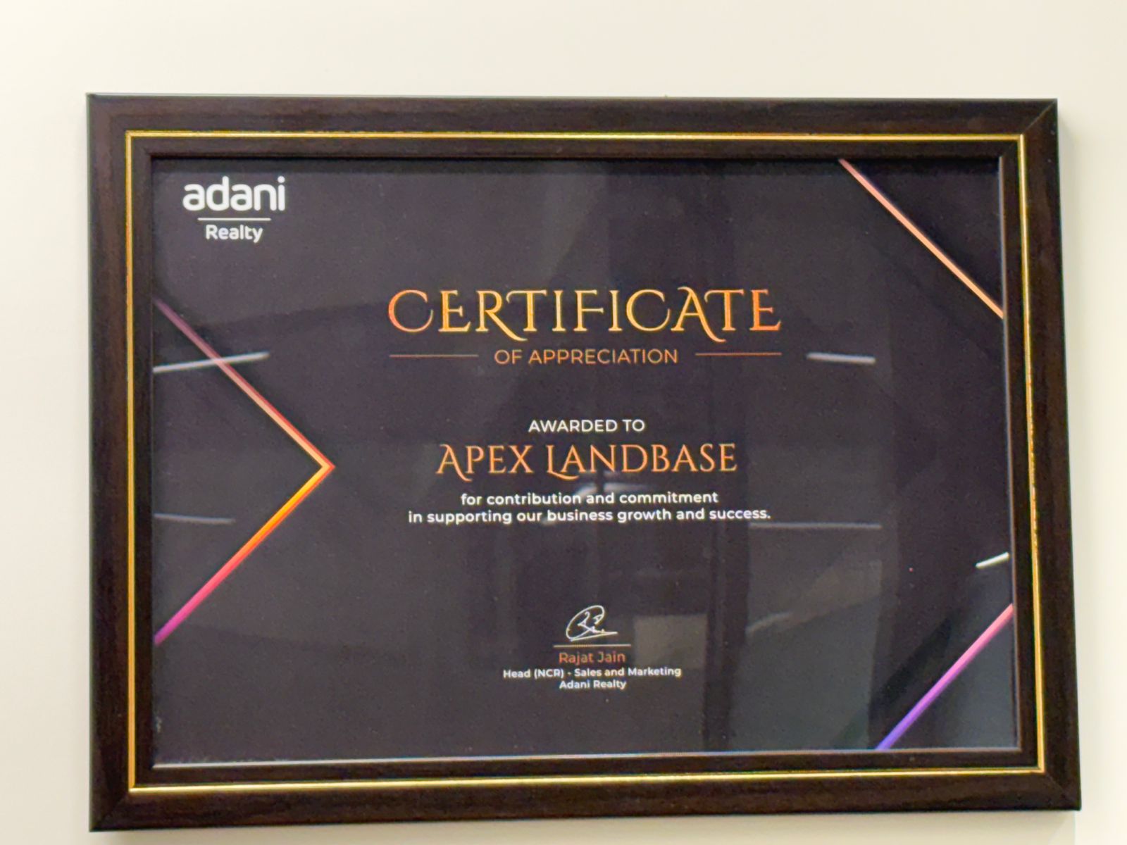 Adani Realty Certificate